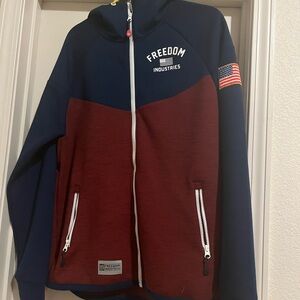 Freedom Industries Men's Performance Jacket - Navy and Maroon